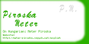 piroska meter business card